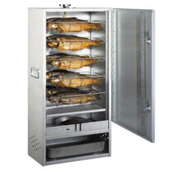 Fumoir Peetz Acier Aluminé Porte à Charnières - L 39 X P 28 X H 85 Cm -BarbuArt Boutique 630015 fumoir peetz acier alumine charnieres 85 39 28 rempli