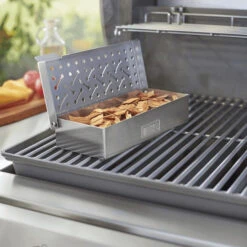 Boîte De Fumage Weber Pour Barbecue à Gaz, Barbecue électrique Et Fumoir -BarbuArt Boutique 7576 boite fumage barbecue gaz weber ambiance