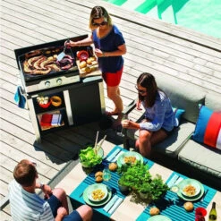 Plancha à Gaz Le Marquier Signature Allure 260 Duo + Desserte -BarbuArt Boutique allure 260 desserte ambiance min