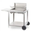 Barbecue à Charbon Le Marquier Vintage Montory + Chariot - Inox -BarbuArt Boutique bcm61i barbecue charbon le marquier vintage montory chariot inox