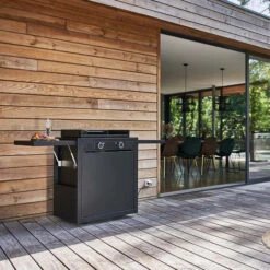 BarbuArt Boutique -BarbuArt Boutique chariot sur mesure plancha forge adour modern 60 acier noir 1 1