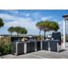 Cuisine D'extérieur ENO Modulo Inox Et Noir Pour Plancha - 5 Modules Avec Table De Cuisson Master 1 Cuisine D'extérieur ENO Modulo Inox Et Noir Pour Plancha - 5 Modules Avec Table De Cuisson Master -BarbuArt Boutique cuisine eno inox noir 5 modules table cuisson