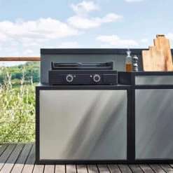 Cuisine D'extérieur Forge Adour 3 Modules + Plancha à Gaz Modern 60 Acier Noir -BarbuArt Boutique cuisine modulable forge adour plancha modern e 60 a 1 1