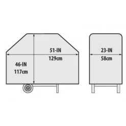 Housse Pour Barbecue Broil King 3 Brûleurs Baron, Crown, Royal, Monarch -BarbuArt Boutique housse barbecue broil king 3 bruleurs 3 dimensions
