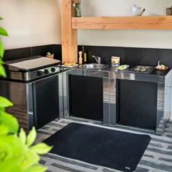 Modulo Pour Poser Une Plancha - Coloris Inox Et Noir - Cuisine D'extérieur ENO 16 Modulo Pour Poser Une Plancha - Coloris Inox Et Noir - Cuisine D'extérieur ENO -BarbuArt Boutique modulo inox noir plancha cuisine exterieur eno ambiance 3 min