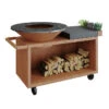 Brasero Plancha OFYR Island PRO Corten 100 Céramique Gris Anthracite + Housse Offerte -BarbuArt Boutique oi 100 pro cd 1