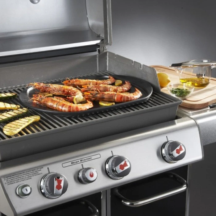 Plancha En Céramique Pour Barbecue Weber Grand Modèle 48 X 34,5 Cm 4 Plancha En Céramique Pour Barbecue Weber Grand Modèle 48 X 34,5 Cm – Image 2