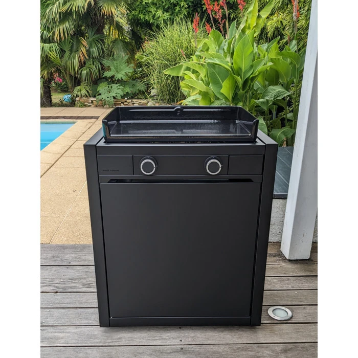 Pack Plancha à Gaz Forge Adour MODERN 60 Acier Noir + Chariot 4 Pack Plancha à Gaz Forge Adour MODERN 60 Acier Noir + Chariot – Image 3