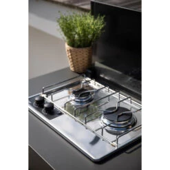 Cuisine D'extérieur ENO Modulo Acier Pour Plancha - 3 Modules Avec Table De Cuisson Master -BarbuArt Boutique pmod7006 a1 cuisine exterieur modulo master 2 gris cargo eno 1