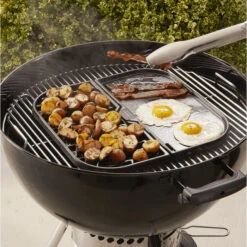 Support Multi-cuisson Plancha / Grille En Fonte Pour Système Gourmet GBS - WEBER -BarbuArt Boutique support cuisson multi fonctions gourmet bbq system 3