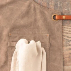 Tablier Barbecue Toile Coton Vintage Alaskan Maker 325 - Havane -BarbuArt Boutique tablier alaskan maker 325 havane 3