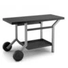 Table Roulante En Acier Pour Plancha Forge Adour - Noir Et Gris Clair Mat -BarbuArt Boutique tra ng 8436550202564