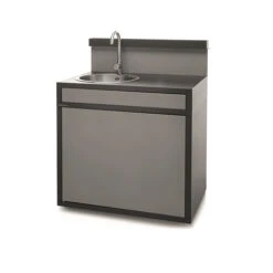 Cuisine D'extérieur Forge Adour 3 Modules + Plancha à Gaz Modern 60 Acier Noir -BarbuArt Boutique vier seaf ng 8436550204988 2